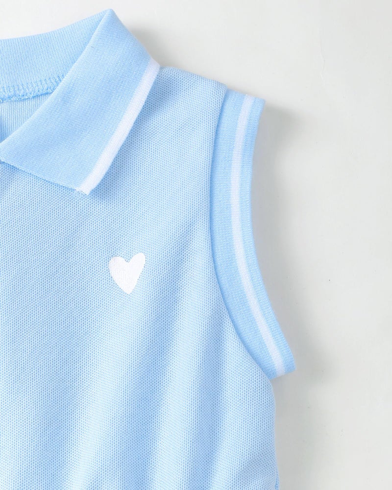 Saeaby Toddler Girl Dress 2T Girl Clothes Blue Summer Sporty Dresses Polo Casual Sleeveless Boho Dress with Shoulder Bag Playwear Sundress 3T Girl Outfit - Image 5