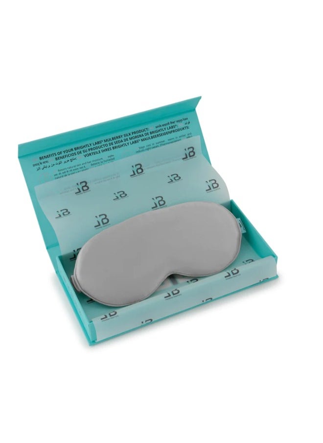 BRIGHTLY LABS - Pure Mulberry Silk Mask, Ultimate Sleep Aid for a Full Night's Sleep, Ultra-Soft Comfortable Sleep Mask, Elastic Strap, 22 Momme, Infused with Silver Ions, Standard, Champagne - Image 1