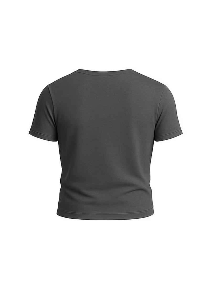 Tango Tango Under-Shirt 100% Cotton Wide Neckline (Grey) - Image 2