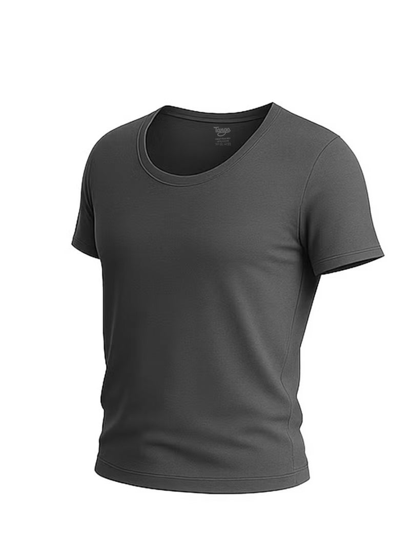 Tango Tango Under-Shirt 100% Cotton Wide Neckline (Grey) - Image 4