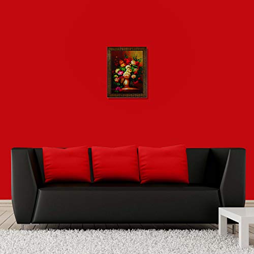 Indianara FLOWERS IN A VASE Painting -Synthetic Wood, 27x30.5x1cm, Multicolour - Image 3