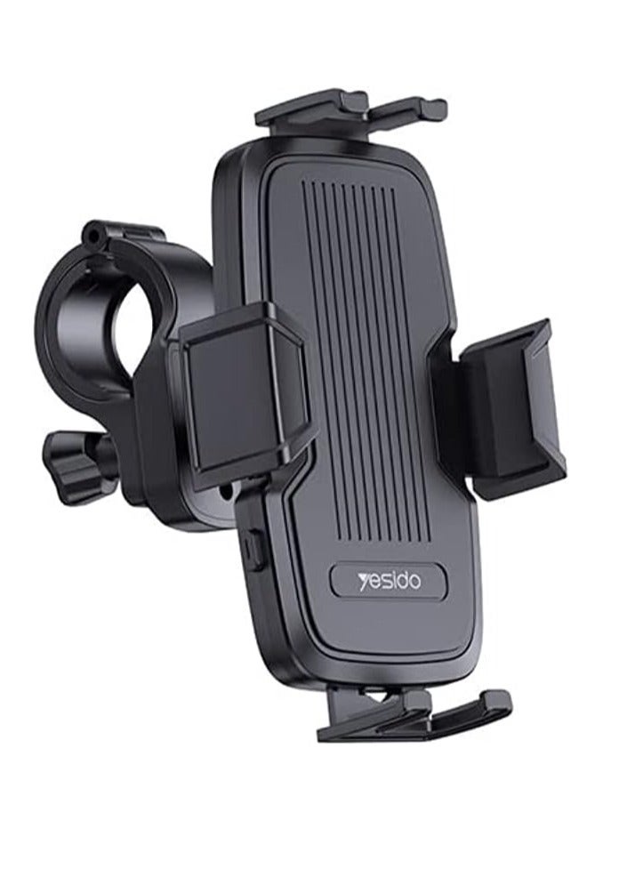 Yesido C127 Rack Rubber Car Cycle Bicycle Motor Bike 360 Degree Silicone Mobile Cell Smart Phone Holder Black - Image 2