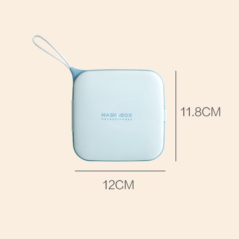 Mask Storage Case: 5 Pack PP Food-Grade Material - Portable Hang Hole Design Compact 5.1x5.1x0.55In Size for Office Workers, School Students, Travel - Image 2