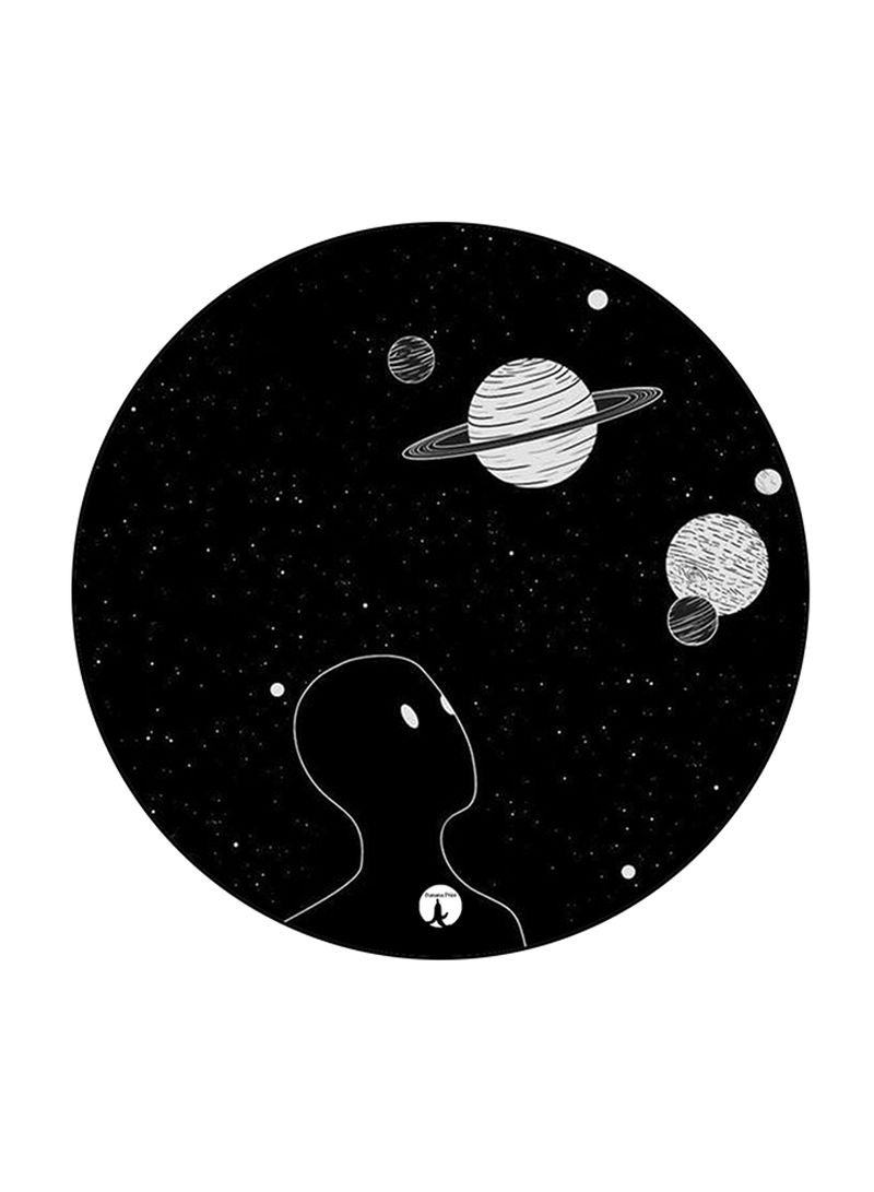 RKN Space Printed Mouse Pad Round  Multicolour