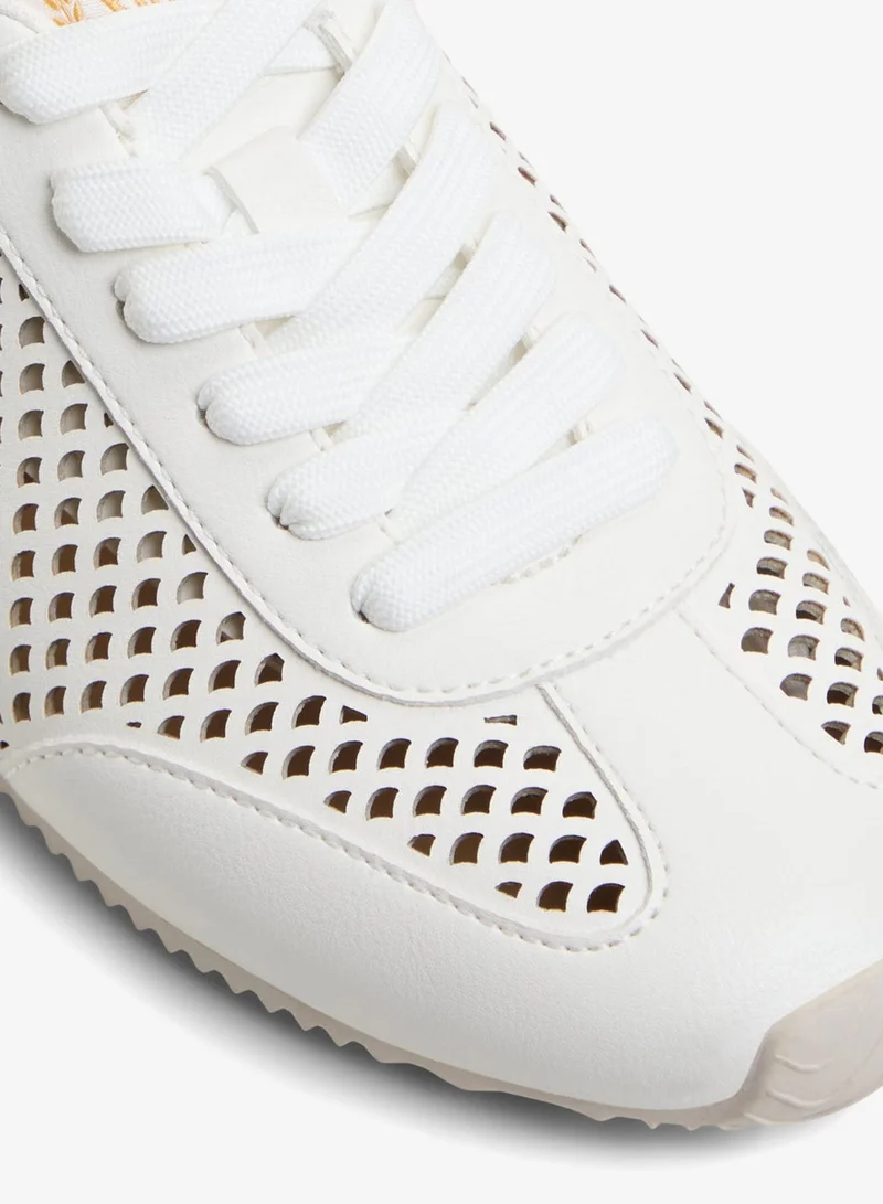 ALDO  CAREFREE Laser Cut Lace-Up Shoes for Women | Best Price UAE