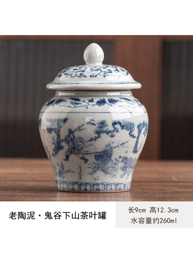Celadon Tea Can General Can Household Medium Retro Sealed Ceramic Candy Green Tea Pu'er Tea Storage Can