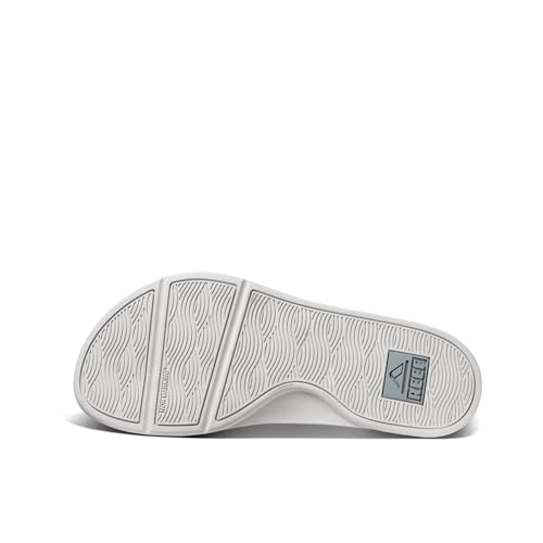 REEF Swellsole Cruiser Mens Recovery Flip Flop, Enhanced Arch Support, Water Friendly, Grey/Light Grey/Blue, 10 - Image 3