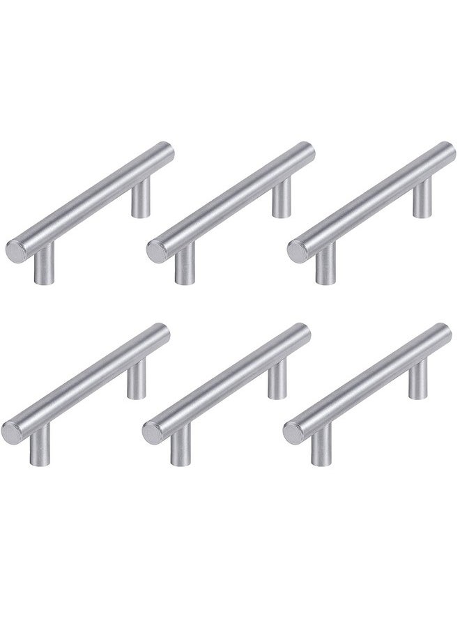 Atlantic Atlantic Cabinet Pull Handle Matt Finish, Total Length 4 Inch, Hole-To-Hole 64 Mm, Pack Of 6, Silver  - Image 1