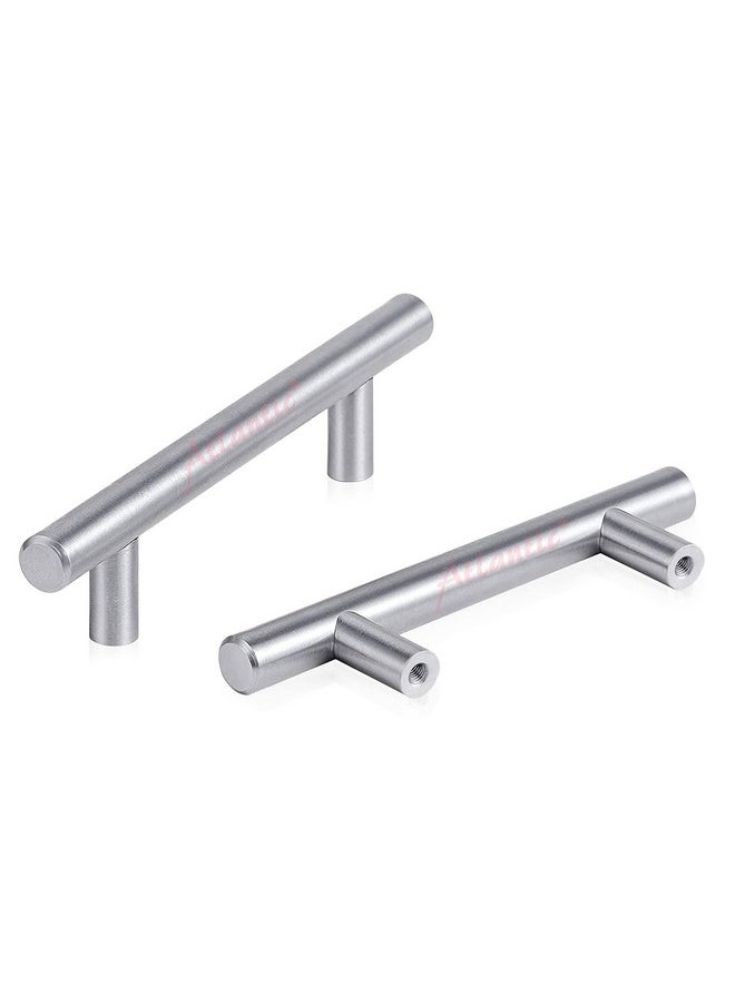 Atlantic Atlantic Cabinet Pull Handle Matt Finish, Total Length 4 Inch, Hole-To-Hole 64 Mm, Pack Of 6, Silver  - Image 3