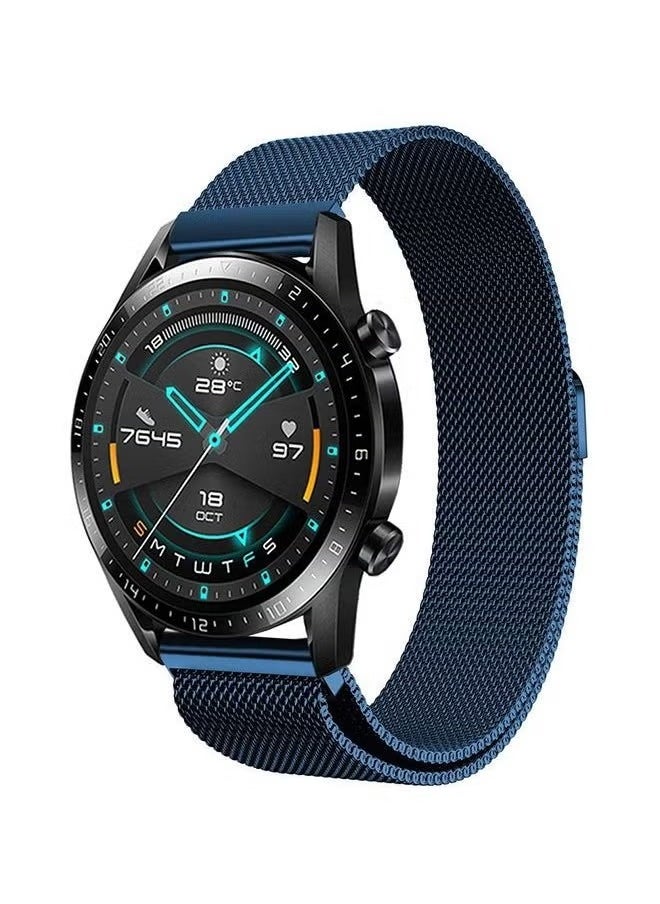 vesus - Milanese Mesh Replacement Band For Huawei Watch GT/GT2 46mm Blue - Image 1