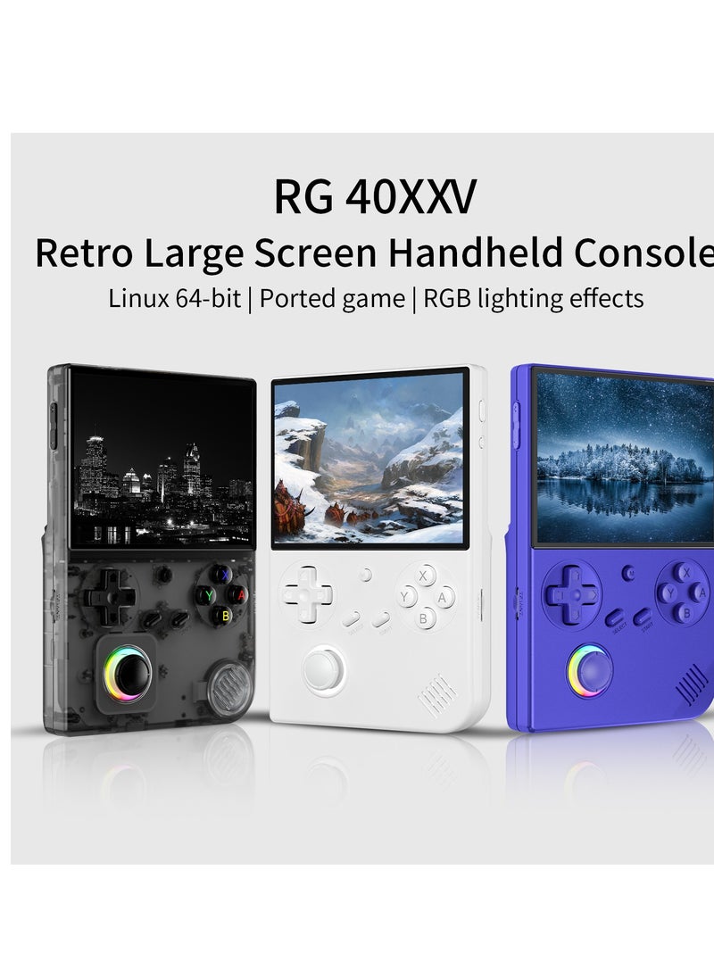 ANBERNIC  - RG40XXV Handheld Game Console,4.0-inch IPS 640*480,64G/128G TF Card with 10,000+ Games,3200mAh 6+Hours Battery, Support Wireless Network (Black 64G) - Image 1