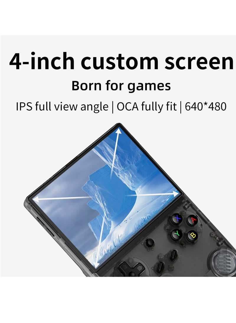 ANBERNIC  - RG40XXV Handheld Game Console,4.0-inch IPS 640*480,64G/128G TF Card with 10,000+ Games,3200mAh 6+Hours Battery, Support Wireless Network (Black 64G) - Image 1