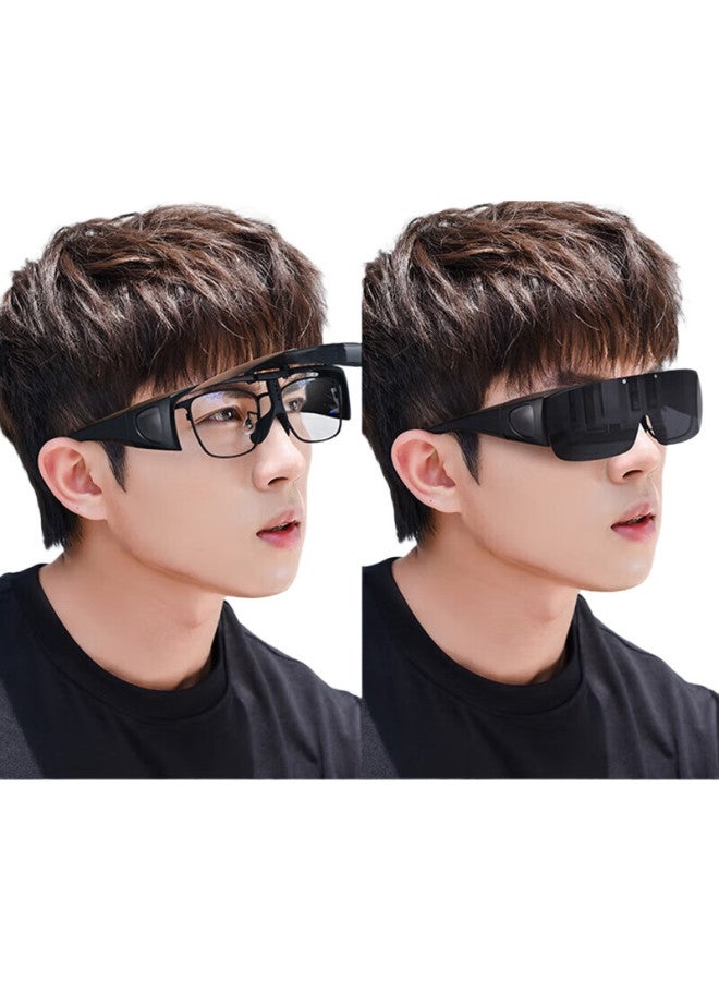 Lesca Lunetier Clip-On Sunglasses For Nearsighted Men, Polarized Driving Glasses, Night Vision Glasses, Day And Night Dual-Use Sunglasses Clip For Women - Image 3