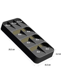 OMAK Space Saving 9 Compartment Smoked Spoon Holder 2 Pieces  - Image 2