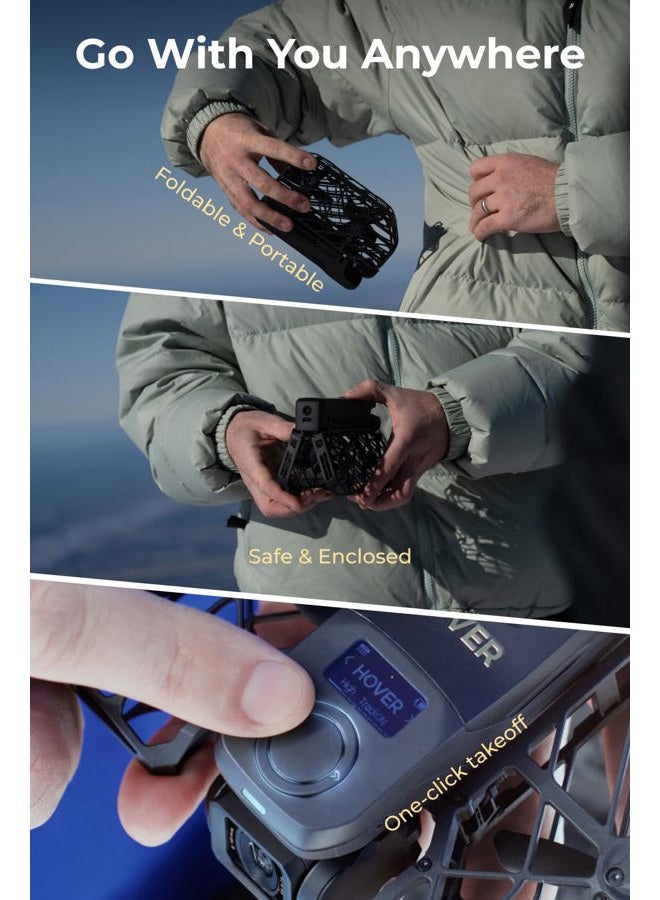 HOVERAir X1 PROMAX Combo 8K action camera Black - Image 4