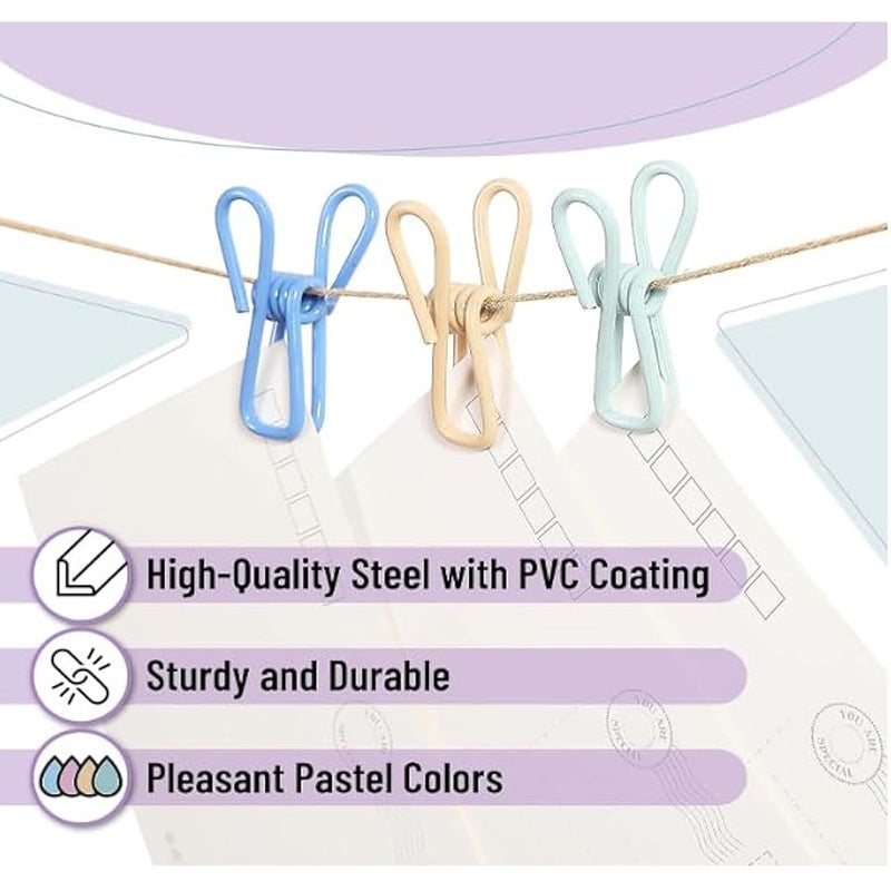 مستر.بين - مشابك رقائق البطاطس، 18 قطعة، 2 انش، اسود، مشابك متعددة الاستخدامات مطلية ببلاستيك PVC، مشابك اكياس الطعام للحقائب، مشبك رقائق البطاطس، مشابك رقائق البطاطس واكياس الطعام الاخرى، مشابك اكياس - Image 4