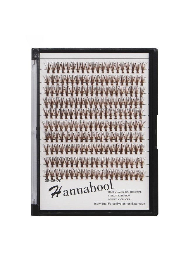 Hannahool Large Tray Handmade 20Roots Brown Cluster Eyelashes Thickness 0.07Mm D Curl Individual False Eyelashes 3D Volume Eye Lashes Extensions Makeup Tools 1020Mm Available (14Mm) - Image 4