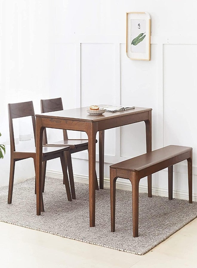 Runam Woods 85cm Mid-Century Solid Wood Bench for Home Entrance, Balcony, Dining Table, Luxury Office Stool, Hotel and Cafe Stool Chair. (Dark Brown, Bench) - Image 3