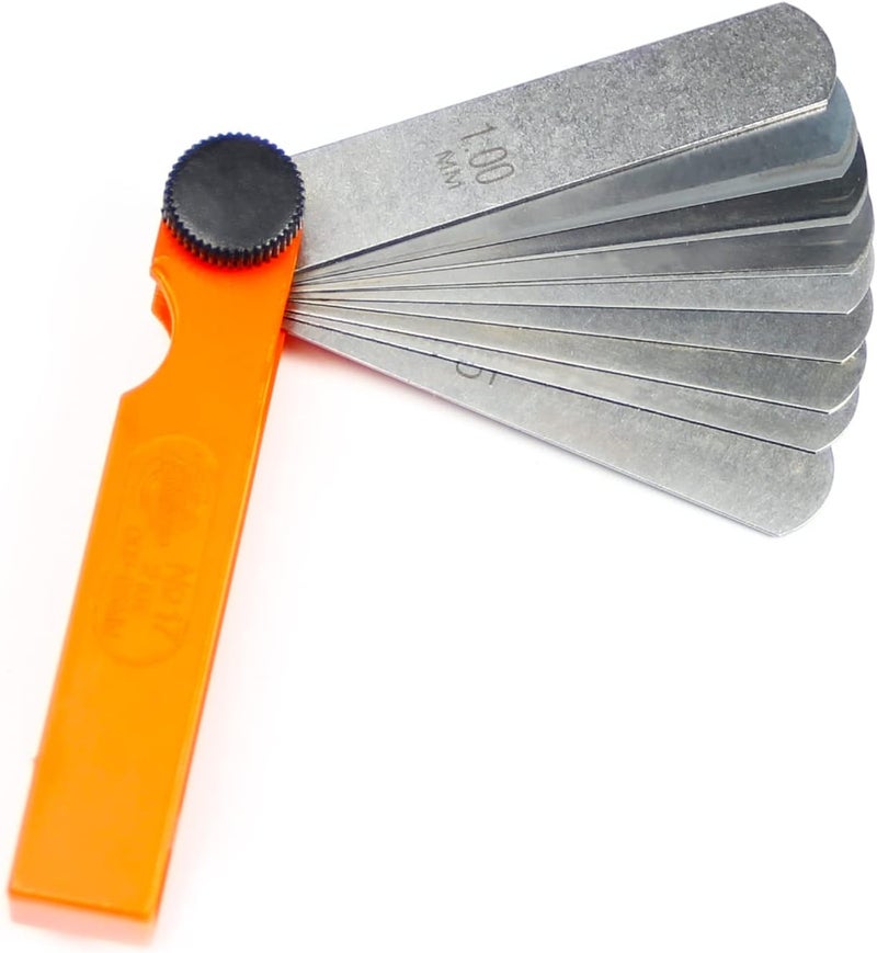 Utoolmart Metric Feeler Gauge,Manganese Steel Gap Measure Tool 75mm/3-inch Length with 17 Blades 1pcs - Image 1
