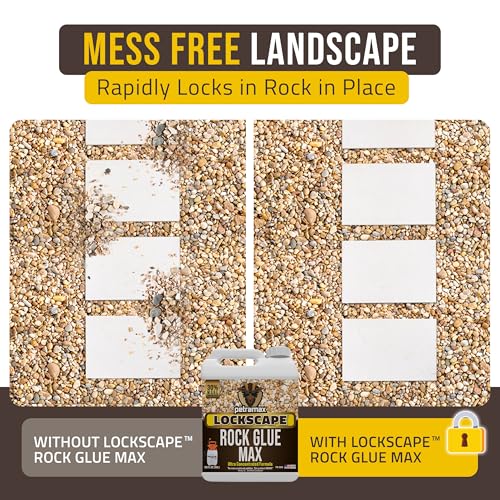 Petra Lockscape Sticky Rock or Sticky Mulch Glue for Landscaping with Sprayer 1 Gallon, Max Rock Glue for Landscape & PetraTools HD101 Bundle, Lockdown Gravel or Mulch for Landscaping Hold (Stone Max) - Image 2
