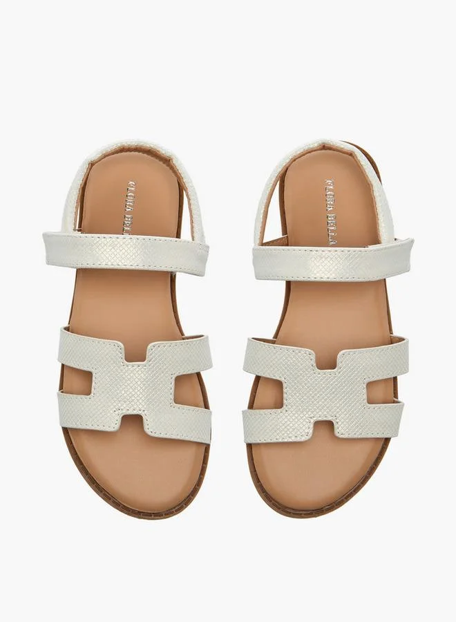 فلورا بيلا من شو إكسبرس Flora Bella Girls Textured Hook & Loop Strap Sandals