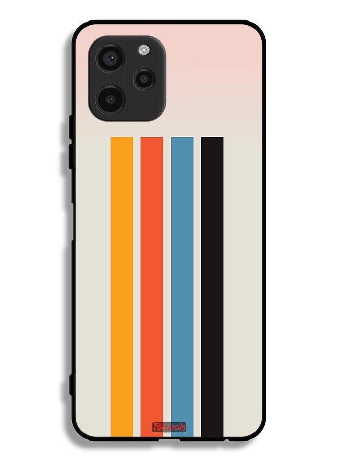 Tolwak Huawei nova Y61 Protective Case Cover Straight Lines Pattern - Image 2