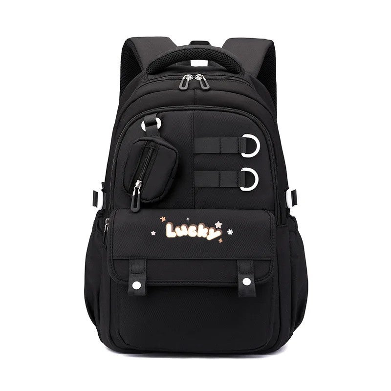 Bluejw New Unisex College-Style Polyester Backpack Air Cushion Straps Spine Protection Interior Zipper Pocket Cute Fresh Color-Block - Image 1