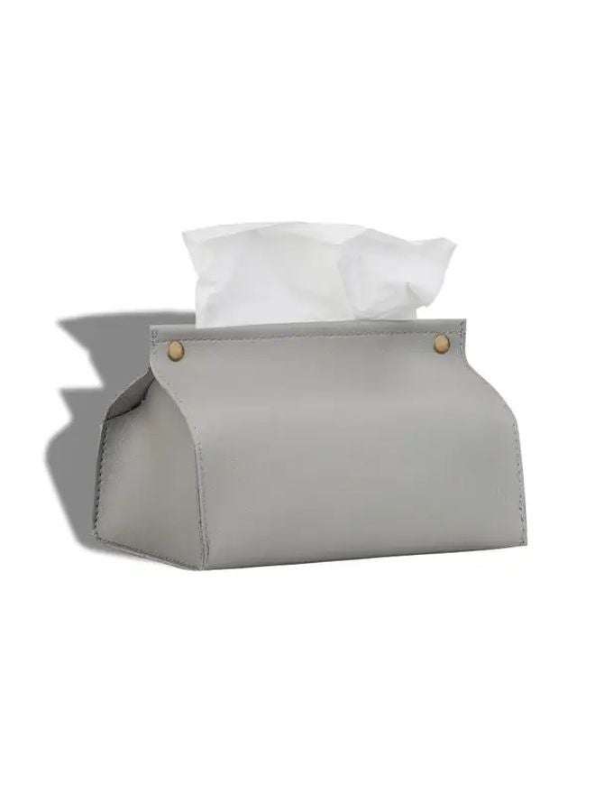 Black Car Tissue Box Holder Faux Leather Dust Proof Organizer For Vehicle Home - Image 4