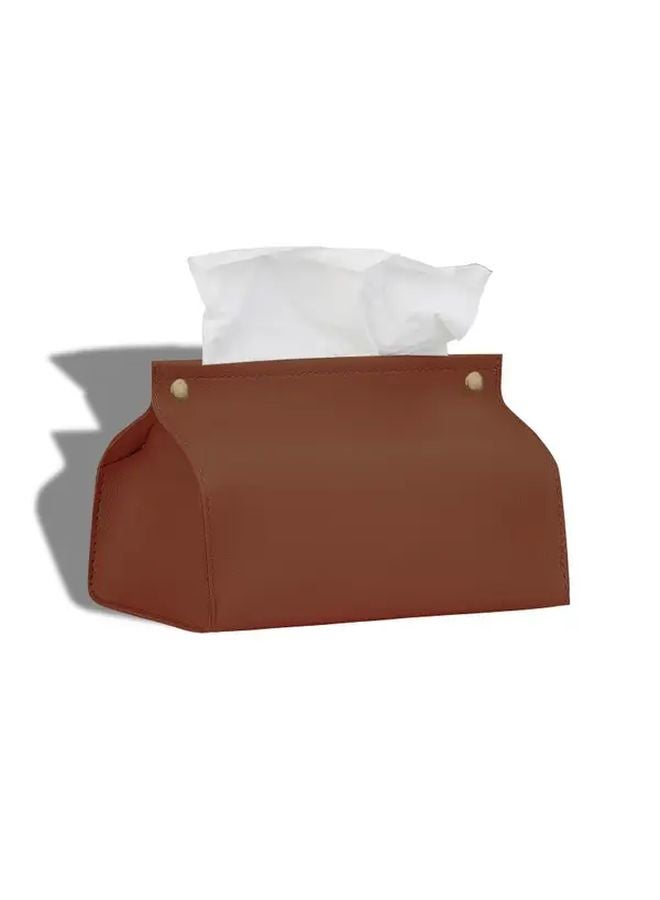 Black Car Tissue Box Holder Faux Leather Dust Proof Organizer For Vehicle Home - Image 5