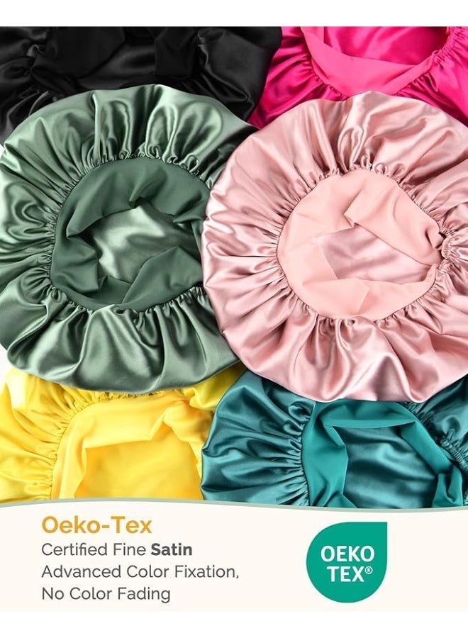 ATRJSZ Adjustable Satin Bonnet for Sleeping Women Double Layer Hair Wrap Reduce Friction Prevent Frizz Natural Curly Hair - Image 5