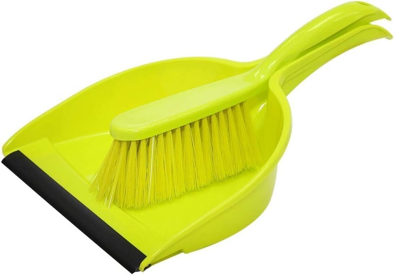 ATETO 4 in 1 Dustpan Set Mini Broom Dustpan with Handle Dust Collector Pan with Wiper Multipurpose Household Cleaning Supplies for HomeKitchenOfficeTabletopCountertop Set of 1