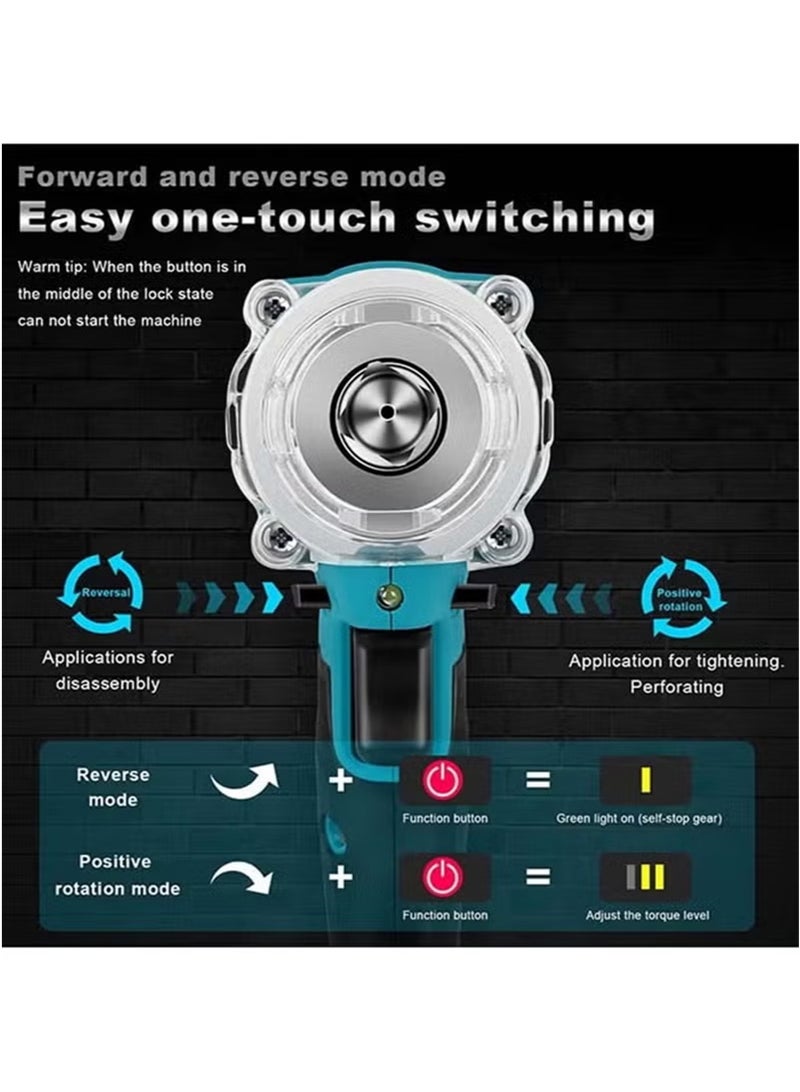 48V brushless lithium-ion impact wrench set, high torque performance, multi-functional accessories, instantly improve your work efficiency - Image 4