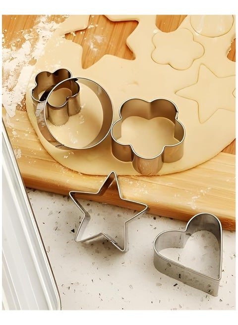 Cookie , biscuit Cutter Stainless Steel Set of 12 - Assorted Shapes