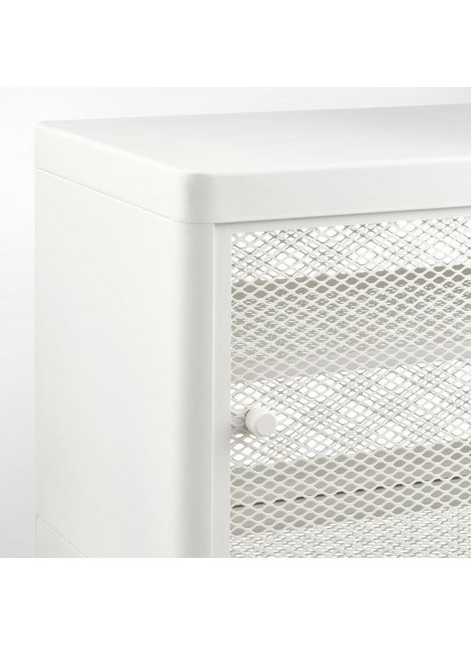 Zaboon Storage Bench With Sliding Doors, White, 100X37 Cm  - Image 5