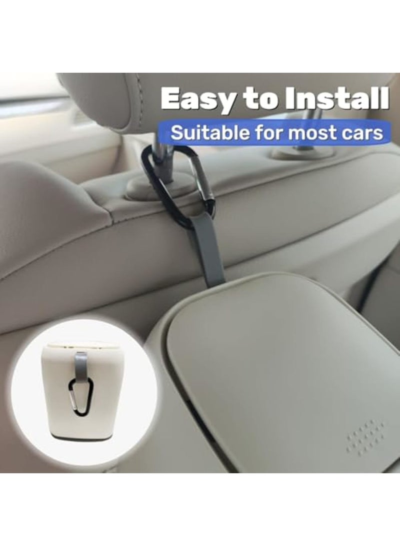 SYOSI Car Can Garbage Bin, Cute Cartoon Style Hanging Car Trash Can with Flip Lid, Detachable Leak-proof ABS Material, Spaceman Duck Smile Cloud Design (Spaceman) - Image 3