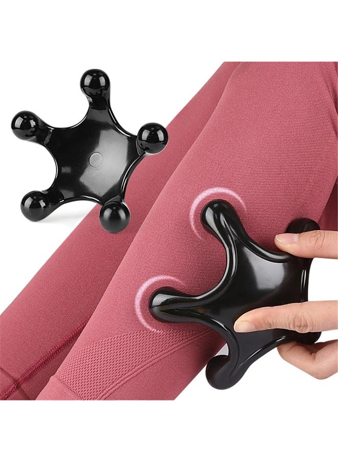 2 PCS 5 Legged Trigger Point Massage Tools, Black Handheld Palm Deep Tissue Massager, Pressure Point Muscle Relief Tool For Neck Shoulder Back Full Body - Image 5