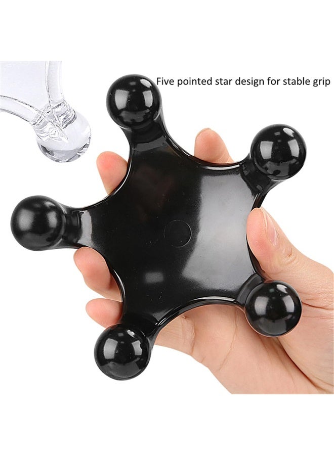 2 PCS 5 Legged Trigger Point Massage Tools, Black Handheld Palm Deep Tissue Massager, Pressure Point Muscle Relief Tool For Neck Shoulder Back Full Body - Image 3