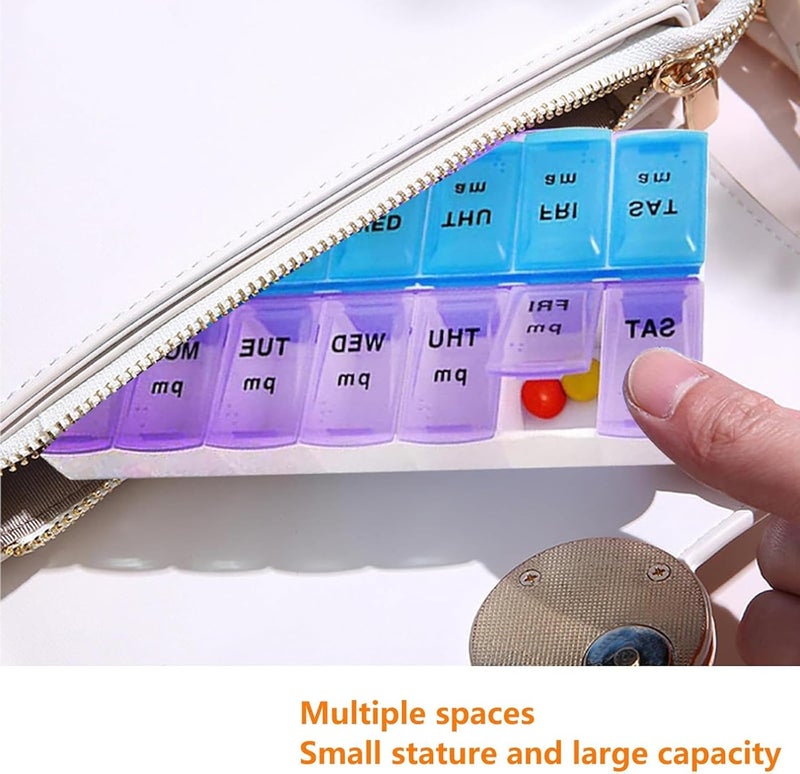 ToolHouse Pill Organizer, Portable Medicine Container, Travel Pill Case Pill Container, Compact, Waterproof, Easy Snap Lids Medication Dispenser, for Vitamins and Capsules - Image 5