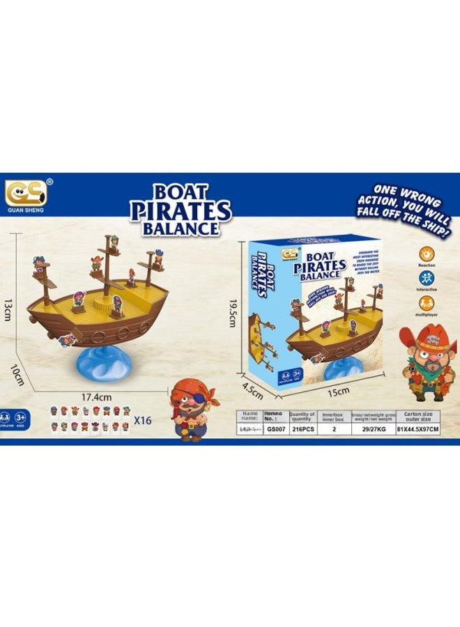 Children's Desktop Game Balance Pirate Ship Parent-child Interactive Board Game Toys Leisure Entertainment Interlocking-Color:Gs026 Pirate Bucket  - Image 2