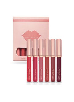OCHEAL Matte Lipgloss,Nude 6 Pcs Matte Liquid Lipstick Set Moisturizing Long Lasting Waterproof Velvet High Pigmented Lip Makeup Set For Women  - Image 2