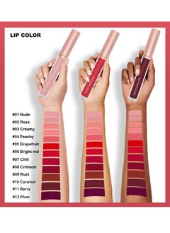 OCHEAL Matte Lipgloss,Nude 6 Pcs Matte Liquid Lipstick Set Moisturizing Long Lasting Waterproof Velvet High Pigmented Lip Makeup Set For Women  - Image 5