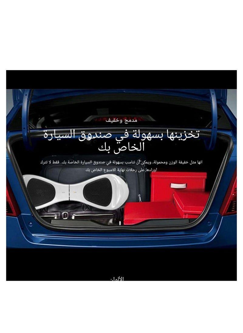 تكنوباور - اف سبيد سكوتر التوازن الذكي بطارية سامسونج - ابيض دي 10 - Image 1