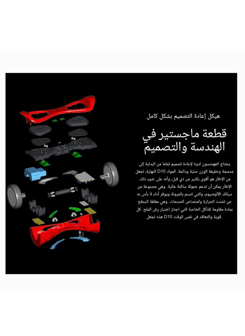 تكنوباور - اف سبيد سكوتر التوازن الذكي بطارية سامسونج - ابيض دي 10 - Image 1