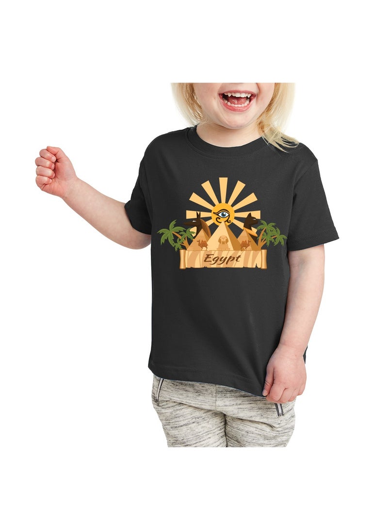 PRINTSHOP4ME Egypt National Day Kids Girl's T-shirt - Gift for Every Egyptian - Perfect for Egypt Independence Day - Egypt Day Girl's Tee - Image 1