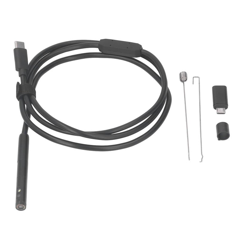 USB C Endoscope Camera with 1920P Dual Lens and IP67 Rating, Inspection Camera, 1 Meter Semi Cable with 6 and 1 LED Lights, Compatible with Android and iOS OTG Smartphones (1M) - Image 1