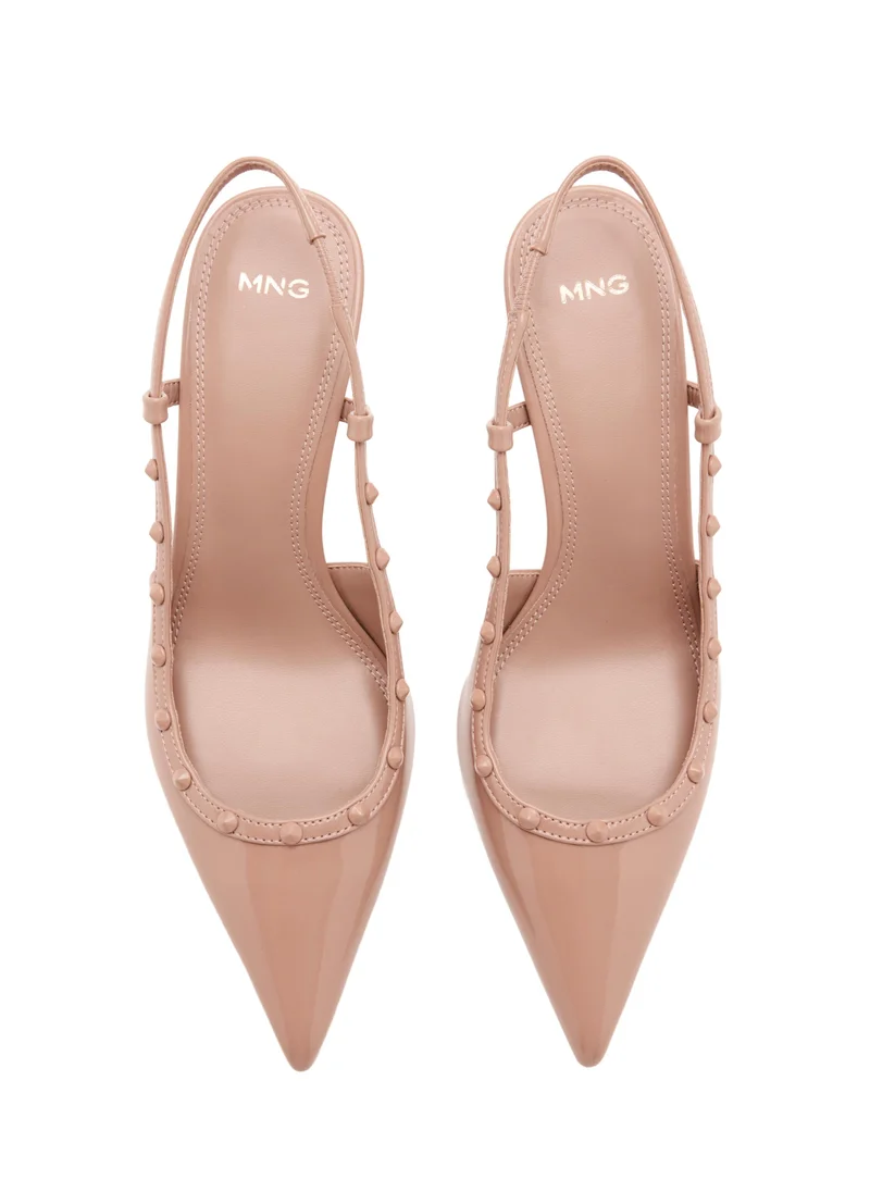 Mango 80-NUDE Patent Heeled Shoes for Women | Best Price UAE