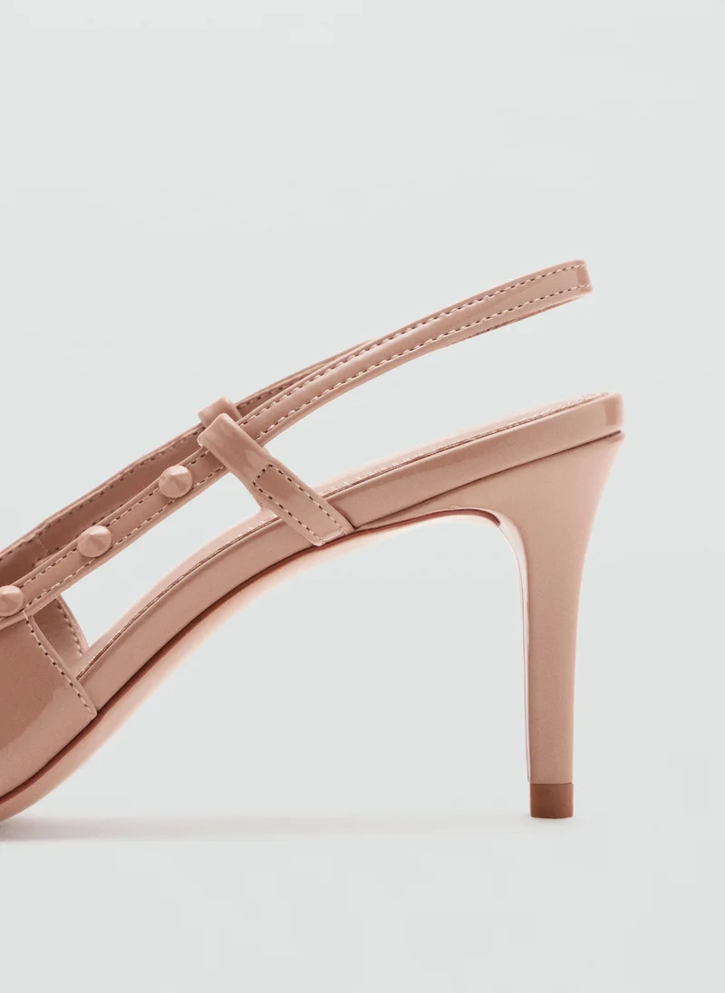 Mango 80-NUDE Patent Heeled Shoes for Women | Best Price UAE