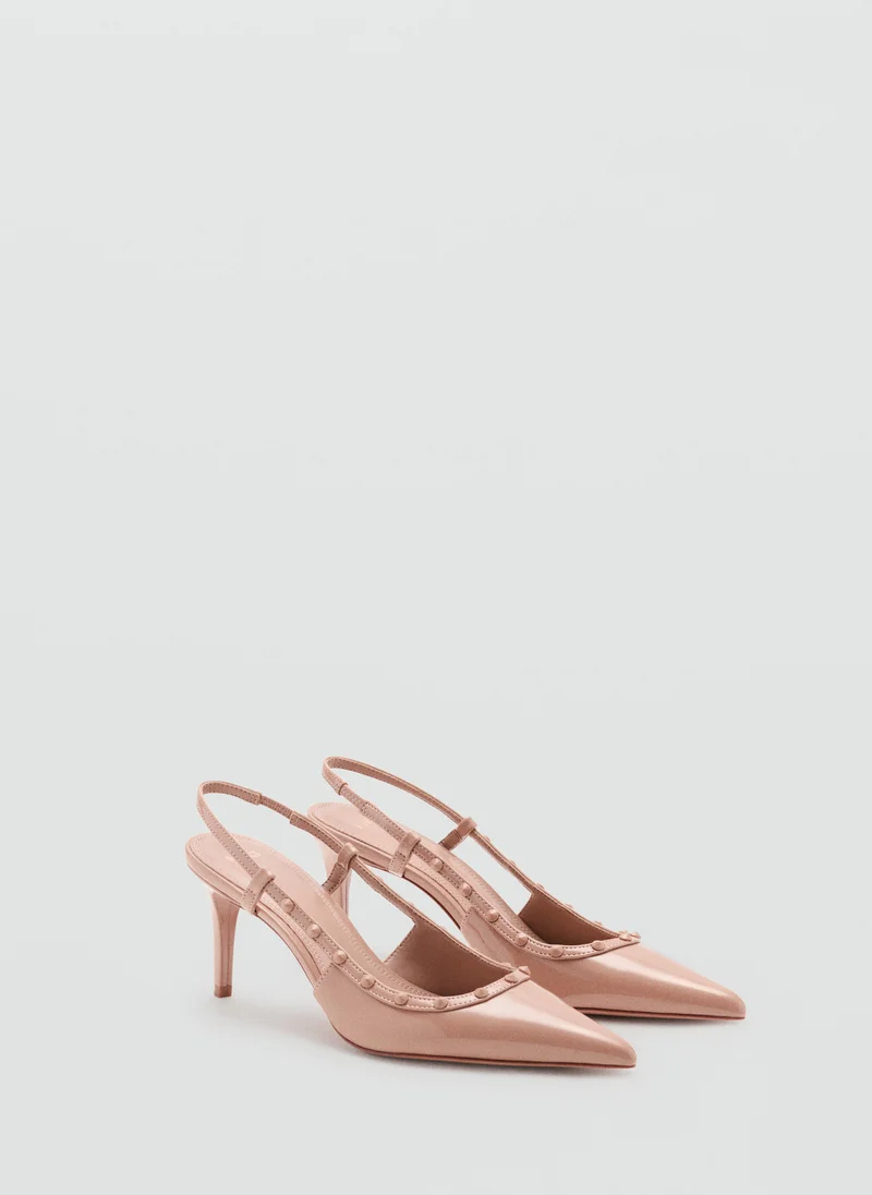 Mango 80-NUDE Patent Heeled Shoes for Women | Best Price UAE
