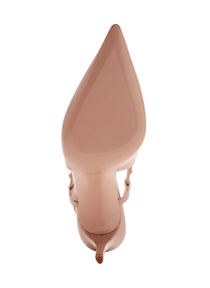 Mango 80-NUDE Patent Heeled Shoes for Women | Best Price UAE
