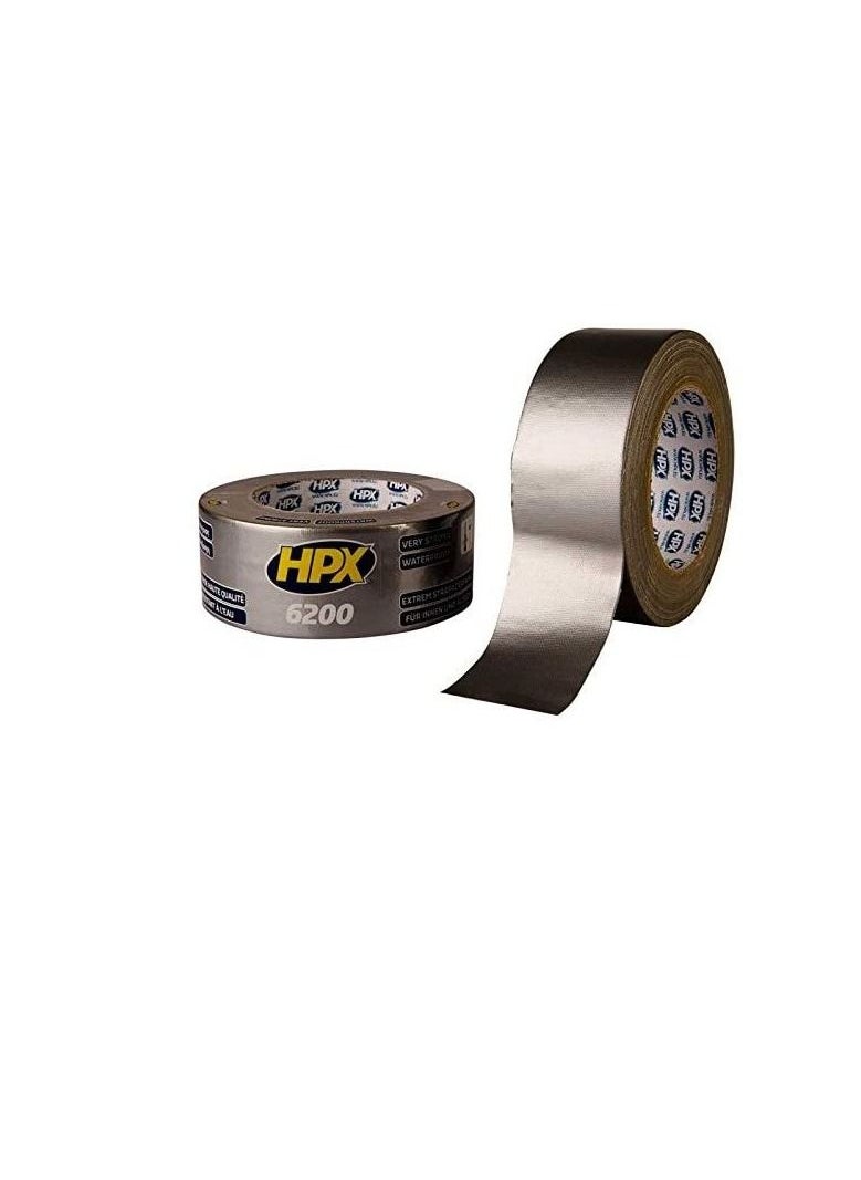 HPX - HPX Very Strong Repair Duct Tape CS5025, 48MMx25M, Waterproof High Quality Hand Tearable Cloth Tougher Tape With High Adhesive Strength For Securing And Repairing Pipes, Tubes, Garden Hoses, Etc - Image 1